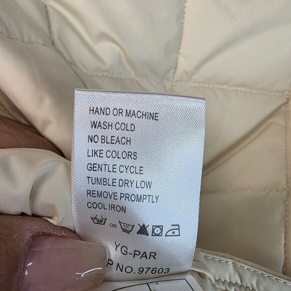 Woolrich Womens Insulated Quilted Shirt Jacket S Water Resistant Beige New Tags - Picture 12 of 14